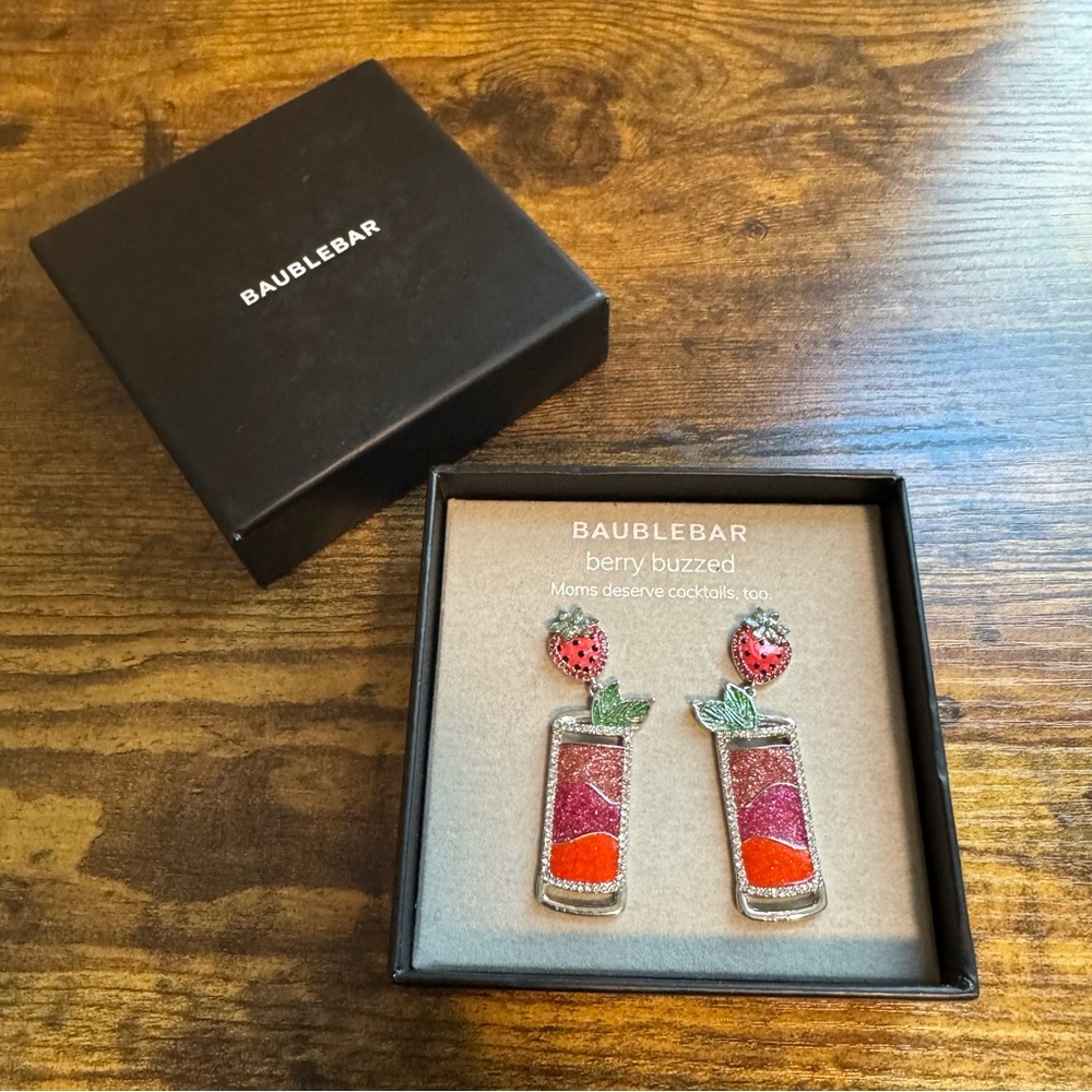 NWT‎ Baublebar Berry Buzzed Dangle Earrings